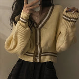 Billlnai Button Single Breasted Woolen Women Cardigans Sweater Casual Female Warm Elegant Autumn Winter Japanese style knitwear