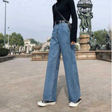 Woman Jeans High Waist Clothes Wide Leg Denim Clothing Blue Streetwear Vintage Quality 2023 Fall Fashion Harajuku Straight Pants