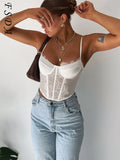 Graduation party  dress  gift  Billlnai  2023  Sexy Black Lace Corset Top Crop Backless 2023 Summer Y2K Tank Top Women Tube Sleeveless Cami Off Shoulder Brown