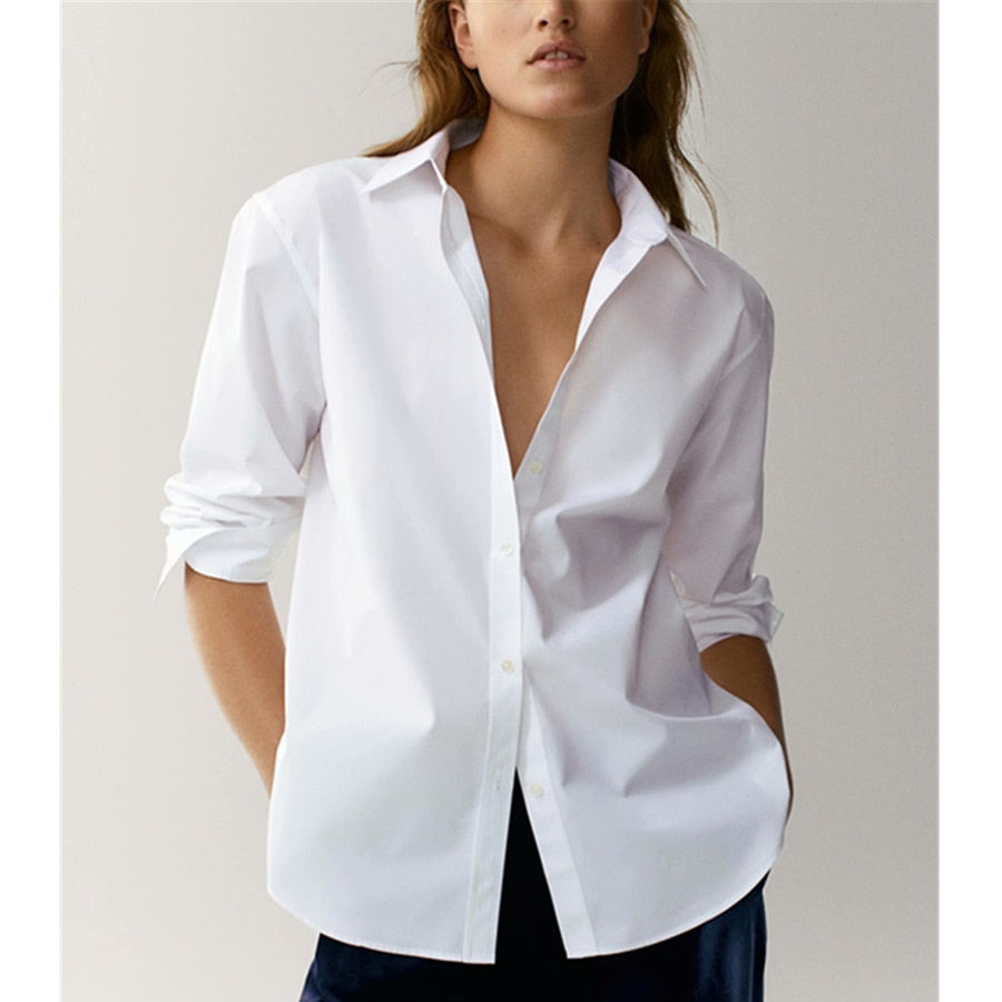 Christmas Gift Withered England Style Office Lady Simple Fashion Poplin Solid White Blouse Women Blusas Mujer De Moda 2020 Shirt Women Tops