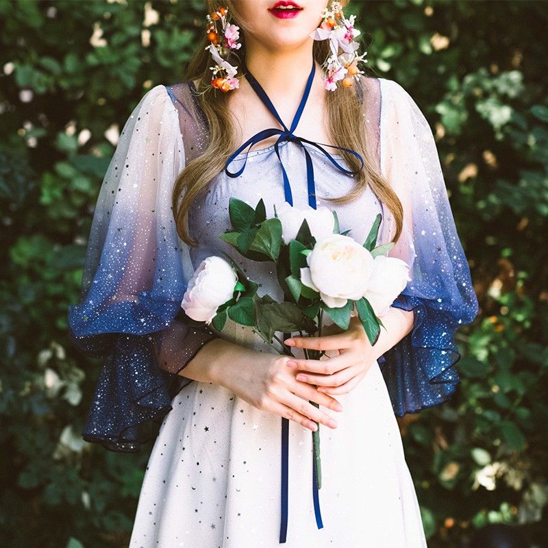 Billlnai French Fairy Dress Women 2023 Summer Elegant Designer Square Collar Midi Dress Bow Long Lantern Sleeve One-Piece Dress Korean