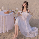 Billlnai 2023 Graduation party  Dressesfor Women 2023 Sexy Vintage White Summer Midi Dress Kawaii Harajuku High Waist Skirt Suits KoreanFashion aesthetic